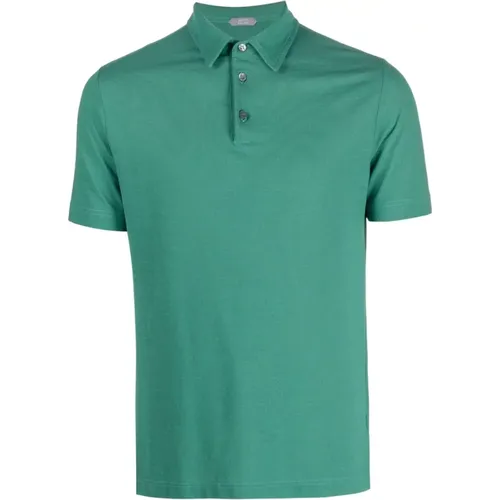Cotton polo shirt , male, Sizes: XL, 3XL - Zanone - Modalova