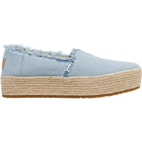 Hellblaue Schnürschuhe , Damen, Größe: 36 1/2 EU - TOMS - Modalova