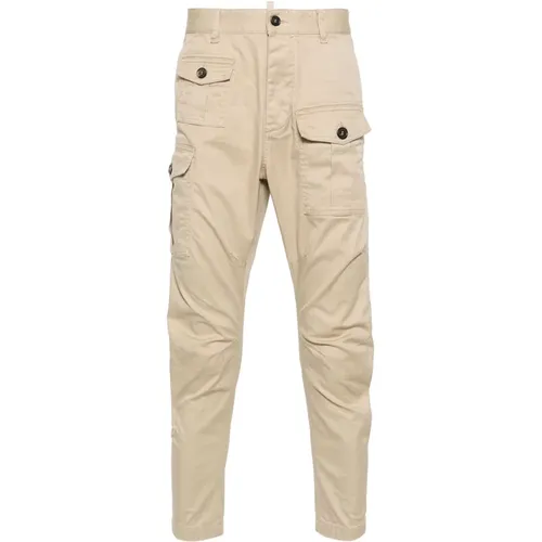 Beige Baumwoll-Cargohose Dsquared2 - Dsquared2 - Modalova