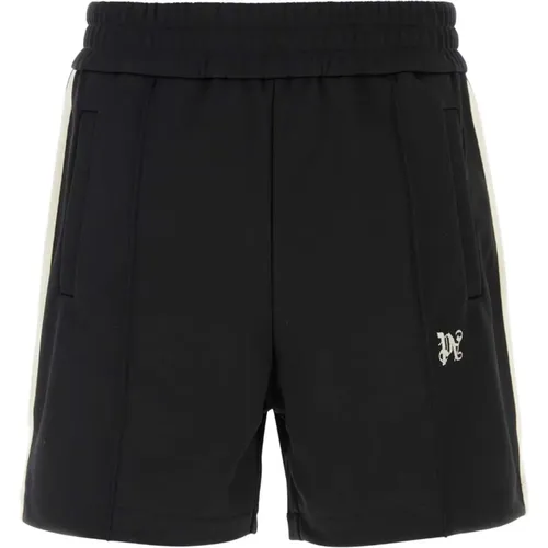 Schwarze Bermuda-Shorts aus Polyester , Herren, Größe: M - Palm Angels - Modalova