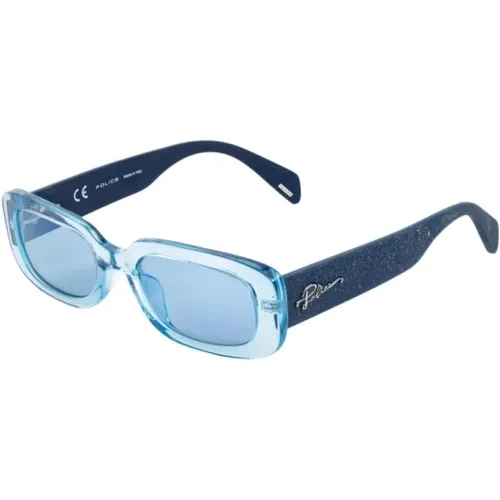 Blaue Acetat Damen Sonnenbrille - Police - Modalova