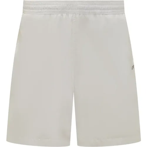 Off , Scribble Badeshorts , Herren, Größe: M - Off White - Modalova