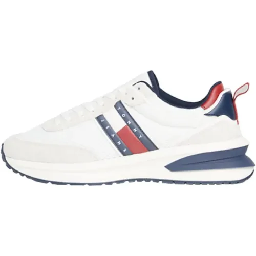 Sneakers, male, , Size: 12 US Leather Outsole Runner Sneakers - Tommy Hilfiger - Modalova