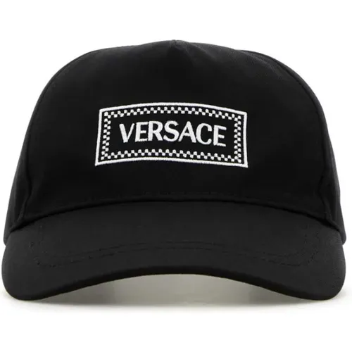 Caps, male, , Size: 58 CM Stylish Cotton Baseball Cap - Versace - Modalova