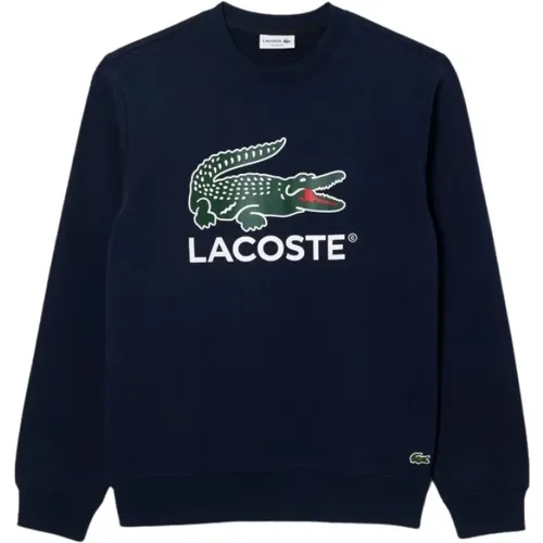 Sweatshirts, male, , Size: L Classic Round Neck Sweatshirt - Lacoste - Modalova