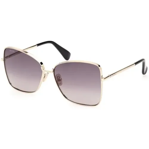 Gold Gradient Smoke Sunglasses Mm0097 , unisex, Sizes: 59 MM - Max Mara - Modalova