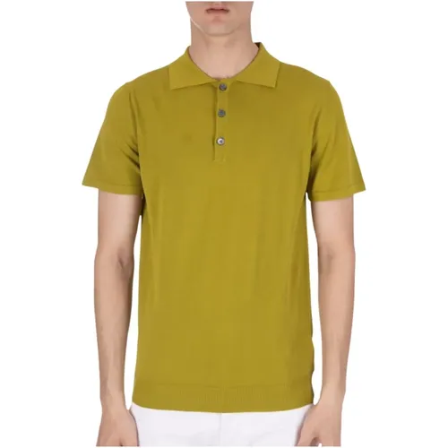 Kurzarmiges Baumwoll-Crepe-Poloshirt , Herren, Größe: XL - Daniele Fiesoli - Modalova