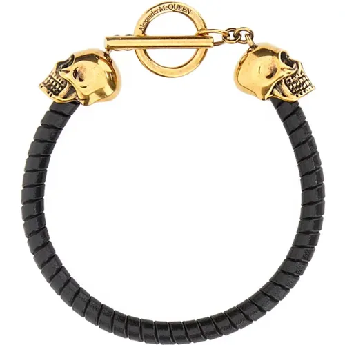 Stylish Leather Bracelet , male, Sizes: ONE SIZE - alexander mcqueen - Modalova