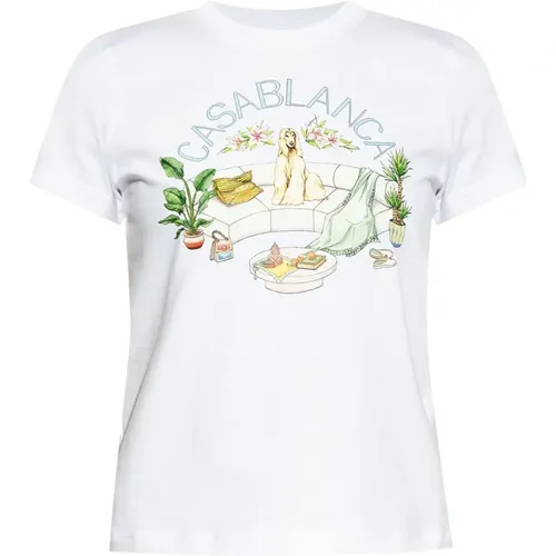 T-shirts and Polos with Print , female, Sizes: S, XS - Casablanca - Modalova
