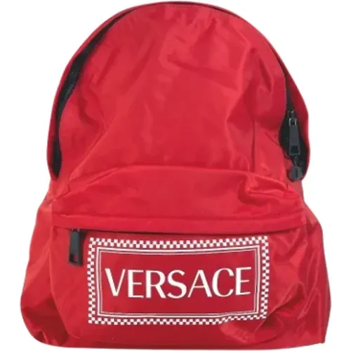 Pre-owned Backpacks, unisex, , Size: ONE SIZE Pre-owned Nylon backpacks - Versace Pre-owned - Modalova