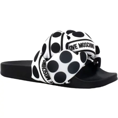 Slip-On Sandals , female, Sizes: 3 UK - Love Moschino - Modalova