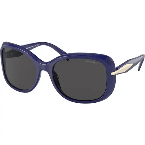 Frame Dark Grey Lens Sunglasses , female, Sizes: 57 MM - Prada - Modalova