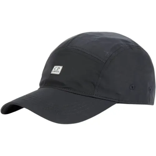 Caps, male, , Size: ONE SIZE Panelled Logo Cap - Adjustable Strap - C.P. Company - Modalova