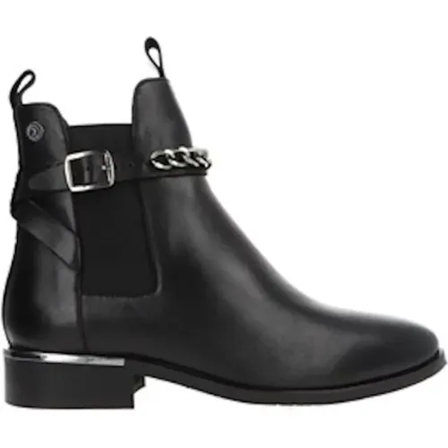 Elegante Lederstiefel mit Elastik und Reißverschluss , Damen, Größe: 37 EU - Copenhagen Shoes - Modalova