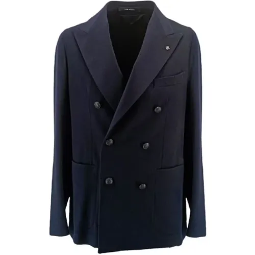 Blazers, male, , Size: M Classic Wool Blend Blazer Jacket - Tagliatore - Modalova