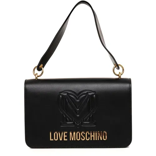 Shoulder Bags, female, , Size: ONE SIZE Stylish Medium Bag with Top Handle - Love Moschino - Modalova