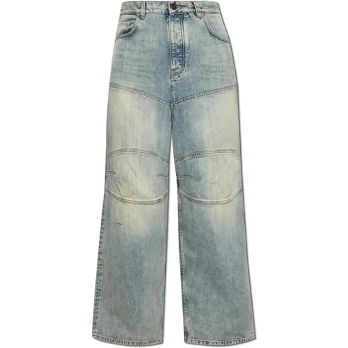 Wide Jeans, male, , Size: S Jeans with vintage effect - Balenciaga - Modalova