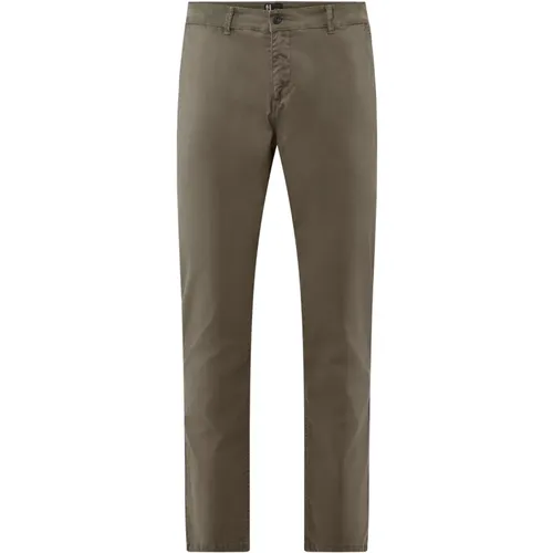 Chinos, male, , Size: W34 Spy Slim Fit Pants in Stretch Cotton Satin - BomBoogie - Modalova