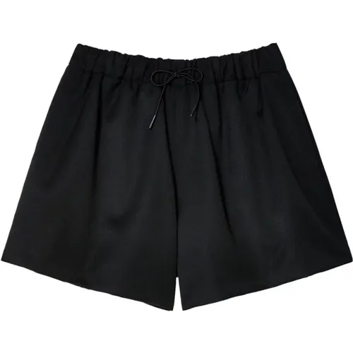 Flare Shorts mit Kunstpelztasche Anthrazit Schwarz - Simone Rocha - Modalova