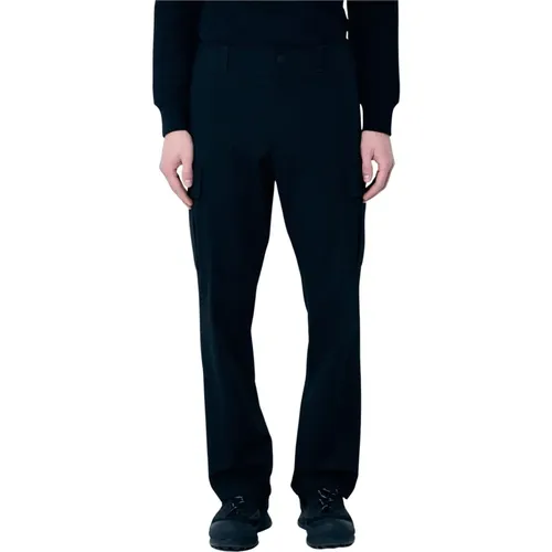 Straight Trousers, male, , Size: L Cotton Twill Cargo Pants - Moncler - Modalova