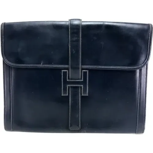 Pre-owned Clutches, male, , Size: ONE SIZE Pre-owned Leather clutches - Hermès Vintage - Modalova