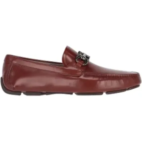 Pre-owned Flats, male, , Size: 7 US Pre-owned Leather flats - Salvatore Ferragamo Pre-owned - Modalova