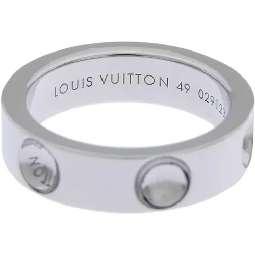 Pre-owned Silver White Gold Ring , female, Sizes: ONE SIZE - Louis Vuitton Vintage - Modalova