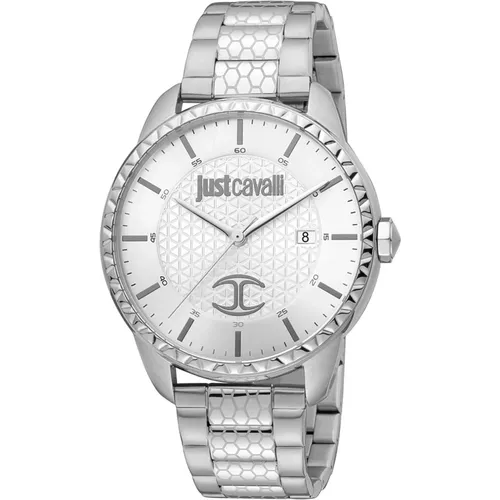 Watches, male, , Size: ONE SIZE Silver Men's Watch Classic Elegant - Just Cavalli - Modalova