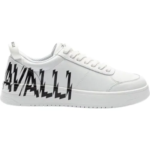 Weiße Ledersneaker mit Logo-Buchstaben - Just Cavalli - Modalova