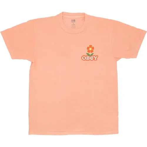 Kunst Blume Pigment Tee , Herren, Größe: XL - Obey - Modalova