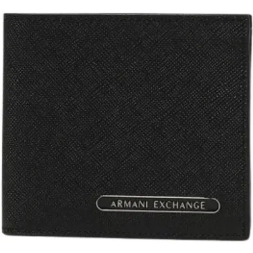 Wallets & Cardholders, male, , Size: ONE SIZE Logo Bifold Wallet - Armani Exchange - Modalova
