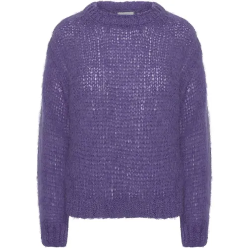 Alpaka Pullover in Violett , Damen, Größe: XL - American Dreams - Modalova