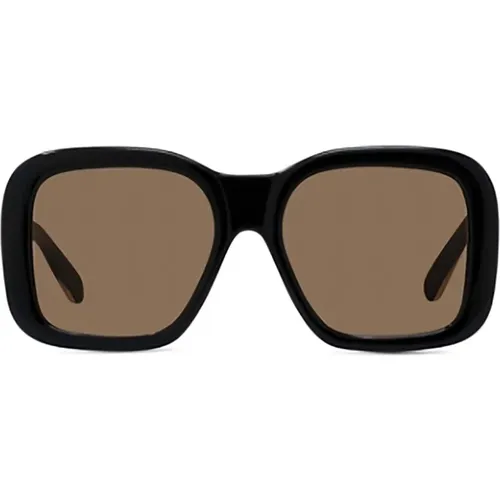 Schwarze Sonnenbrille für Frauen , Damen, Größe: 55 MM - Stella Mccartney - Modalova