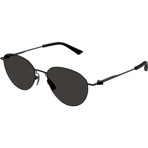 Sonnenbrille BV1268S,Goldene Runde/Ovale Sonnenbrille Bv1268S 002,Matte Sunglasses - Bottega Veneta - Modalova