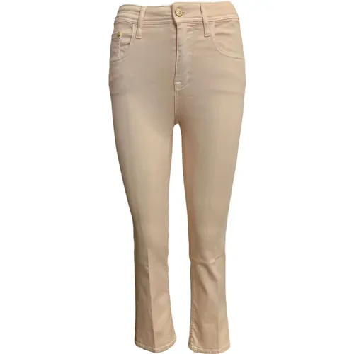 Cropped Straight Leg High Waist Jeans , female, Sizes: W28, W30, W29, W26, W25, W31, W24 - Jacob Cohën - Modalova