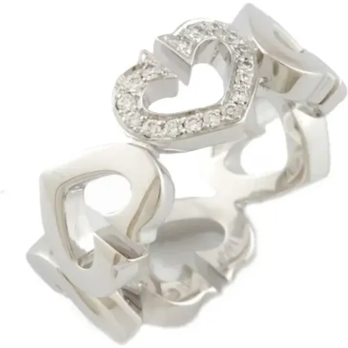 Pre-owned Jewellery, female, , Size: ONE SIZE Pre-owned White Gold rings - Cartier Vintage - Modalova