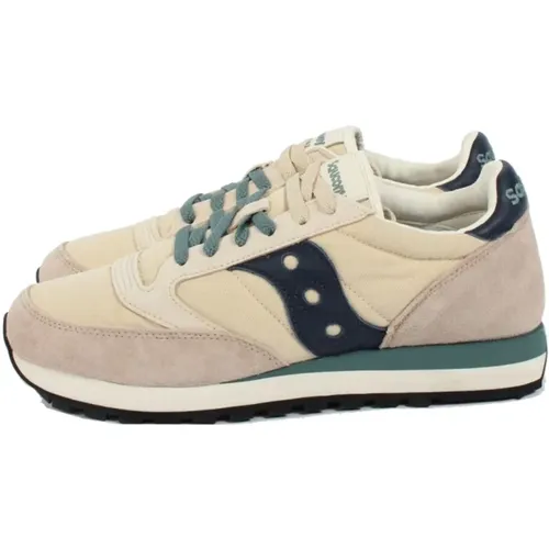 Sneakers, male, , Size: 9 US Tan/Navy Jazz Original Sneakers - Saucony - Modalova