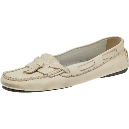 Pre-owned Flats, female, , Size: 8 1/2 US Pre-owned Leather flats - Chanel Vintage - Modalova