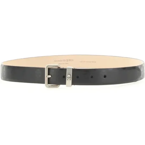 Belts, male, , Size: 100 CM Skull Belt, 105cm M IN - alexander mcqueen - Modalova