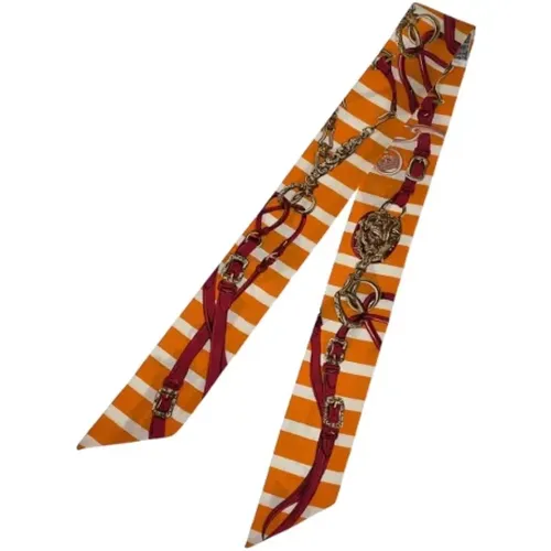 Pre-owned Scarves, female, , Size: ONE SIZE Pre-owned Canvas scarves - Hermès Vintage - Modalova