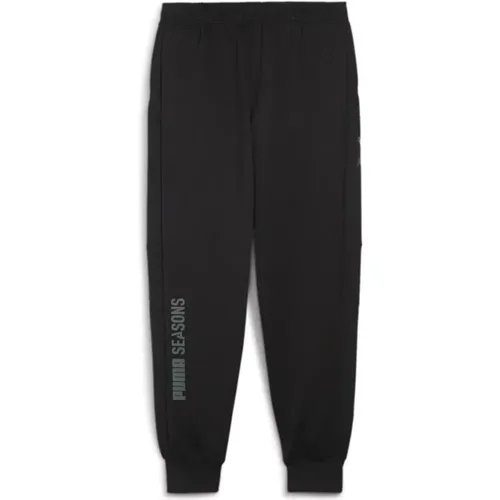 Basic Baumwoll-Jogger - gerader Schnitt , Herren, Größe: XS - Puma - Modalova