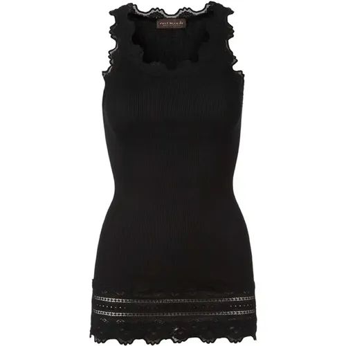 Lace Edge Sleeveless Top , female, Sizes: M, L, XL, S - Rosemunde - Modalova