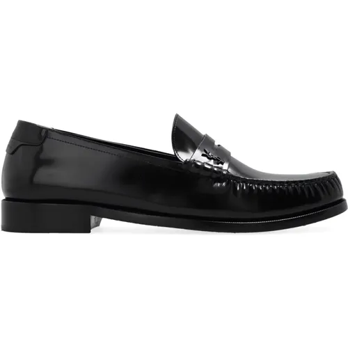 Schwarze Penny Loafers - Saint Laurent - Modalova