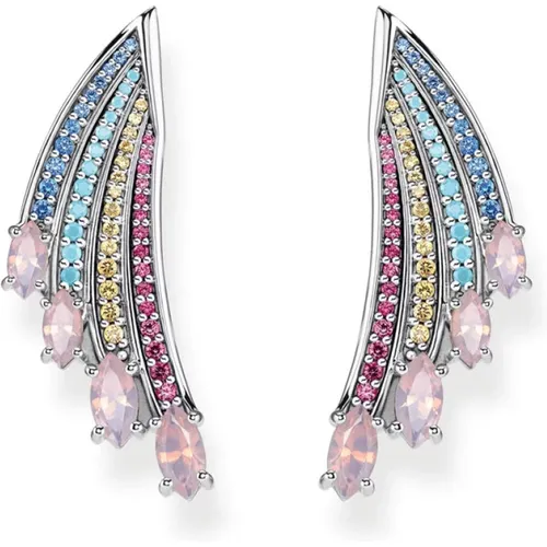 Colorful Hummingbird Wing Earrings , female, Sizes: ONE SIZE - Thomas Sabo - Modalova