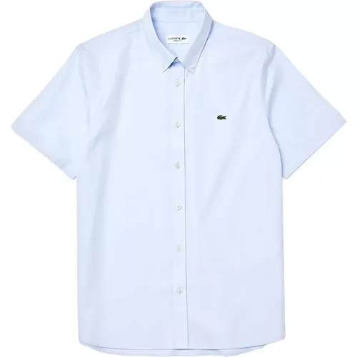 Premium Baumwoll Regular Fit Hemd mit Vichy Karomuster , Herren, Größe: L - Lacoste - Modalova