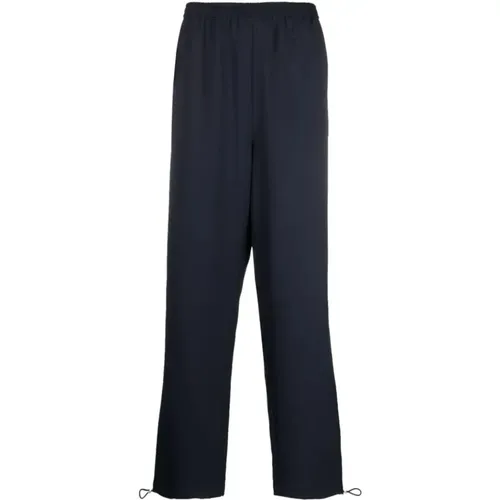 Navy Jacquard Tapered Trousers , male, Sizes: XL - Acne Studios - Modalova