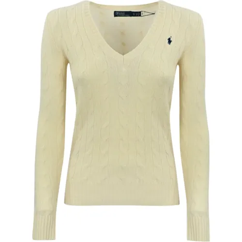 Braided Sweater Logo Slim Fit , female, Sizes: 2XS, M, L, XL - Ralph Lauren - Modalova