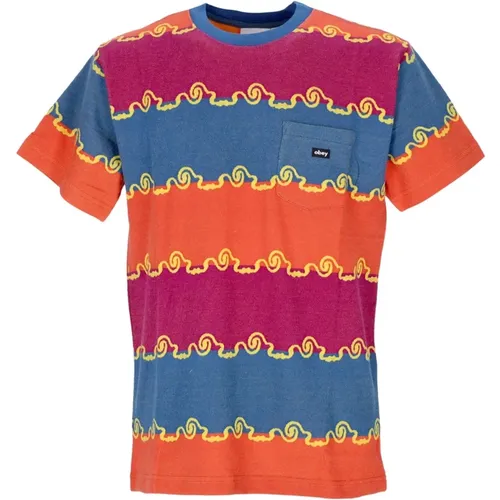 Pocket Tee Jacquard Daylight Blue Multi , male, Sizes: L, M, XL - Obey - Modalova