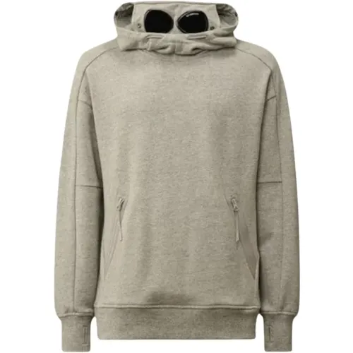 Hoodies, male, , Size: M Raised Fleece Goggle Hooded Sweatshirt - C.P. Company - Modalova