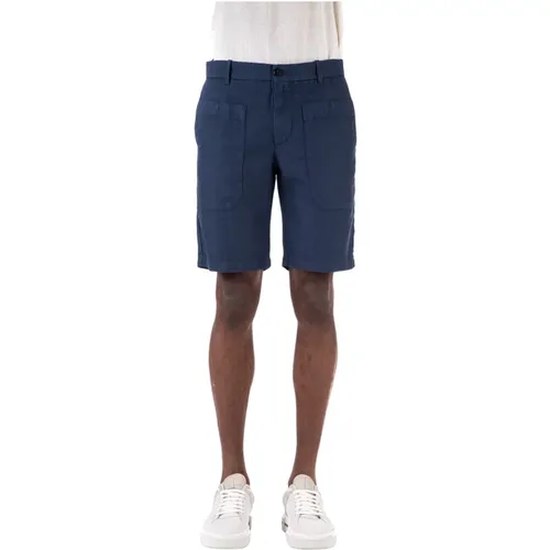 Blaue Shorts mit Maxi-Taschen , Herren, Größe: W32 - Eleventy - Modalova